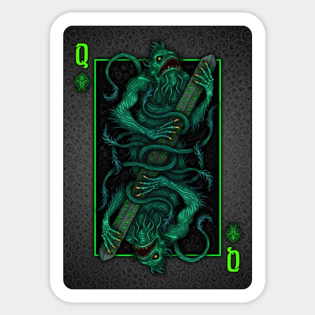 Dagon/Hydra Queen of Spades - Azhmodai 2020 Sticker by azhmodai